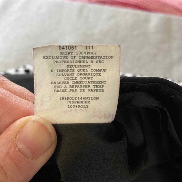 Vintage 80s Retro Glam Jessica McClintock Gunne Sax Dress 9 White Black Green - Picture 10 of 12